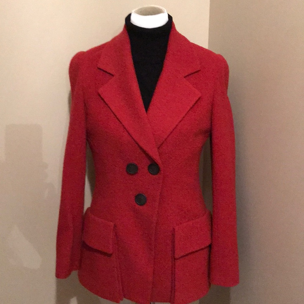 Karl Lagerfeld rust boucle jacket